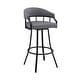 preview thumbnail 20 of 21, Palmdale Swivel Modern Faux Leather and Metal Bar and Counter Stool