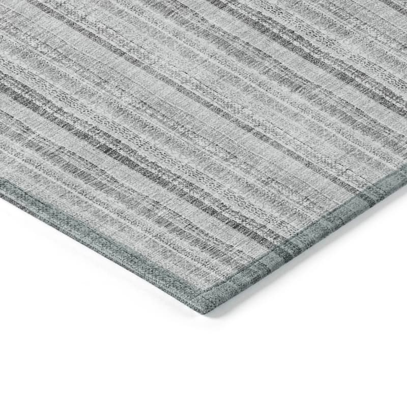 Machine Washable Indoor/ Outdoor Stripe Chantille Rug