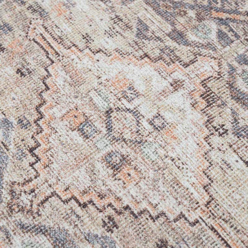 Hauteloom Barny Traditional Oriental Machine Washable Area Rug