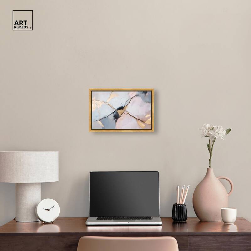 Gilded Veins Canvas by Art Remedy
