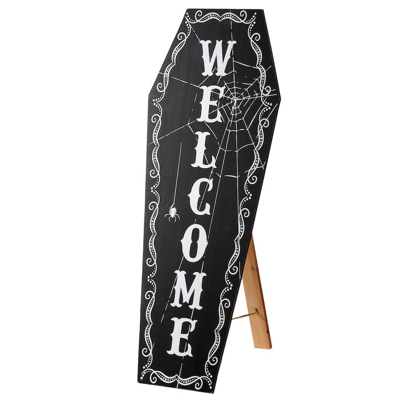 National Tree Company Halloween Welcome Standup Sign, 28 inches