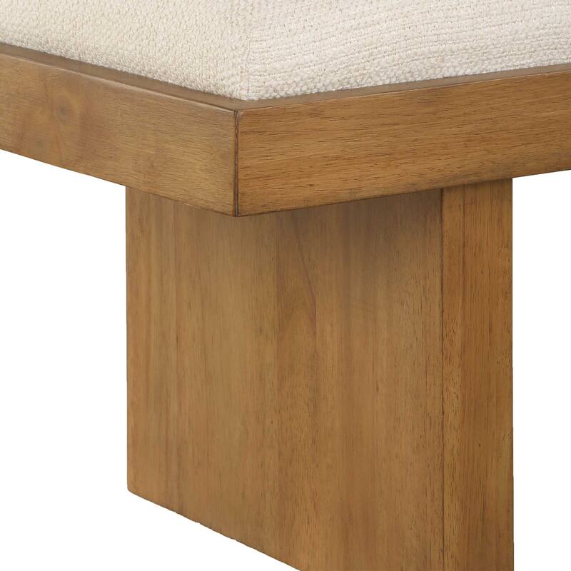 Uttermost Haden White Upholstery Bench - 60" W x 18" H x 20.25" D