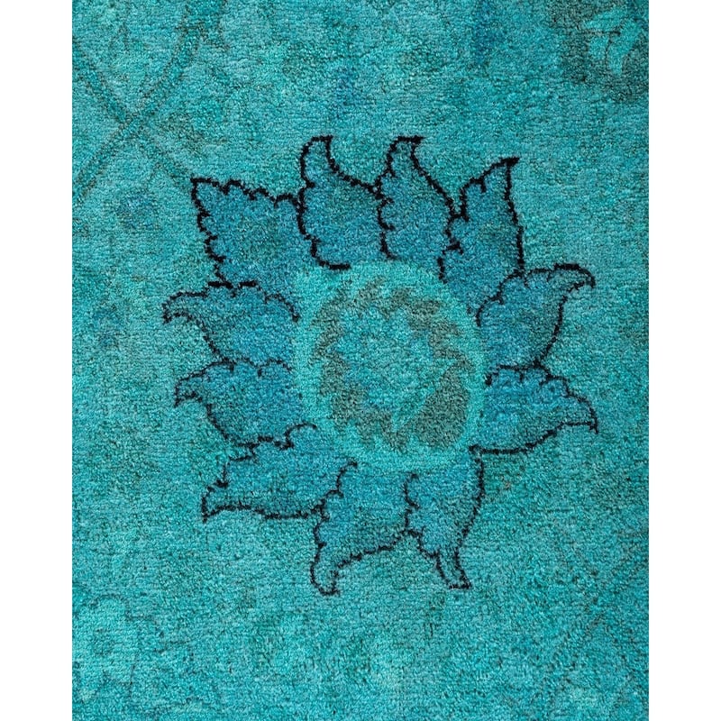 Contemporary Overdyed Wool Hand Knotted Area Rug - 6' 2" x 9' 4"