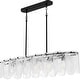 preview thumbnail 1 of 8, Cassidy 5-Light Matte Black Linear Chandelier