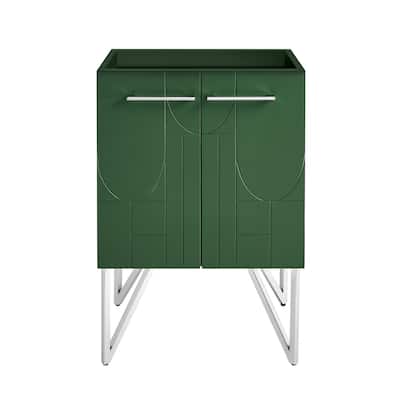 Annecy 24 Atlas Green Bathroom Vanity Cabinet Only (Sm-Bv254En) - 23.6" x 17.7" x 34.6"