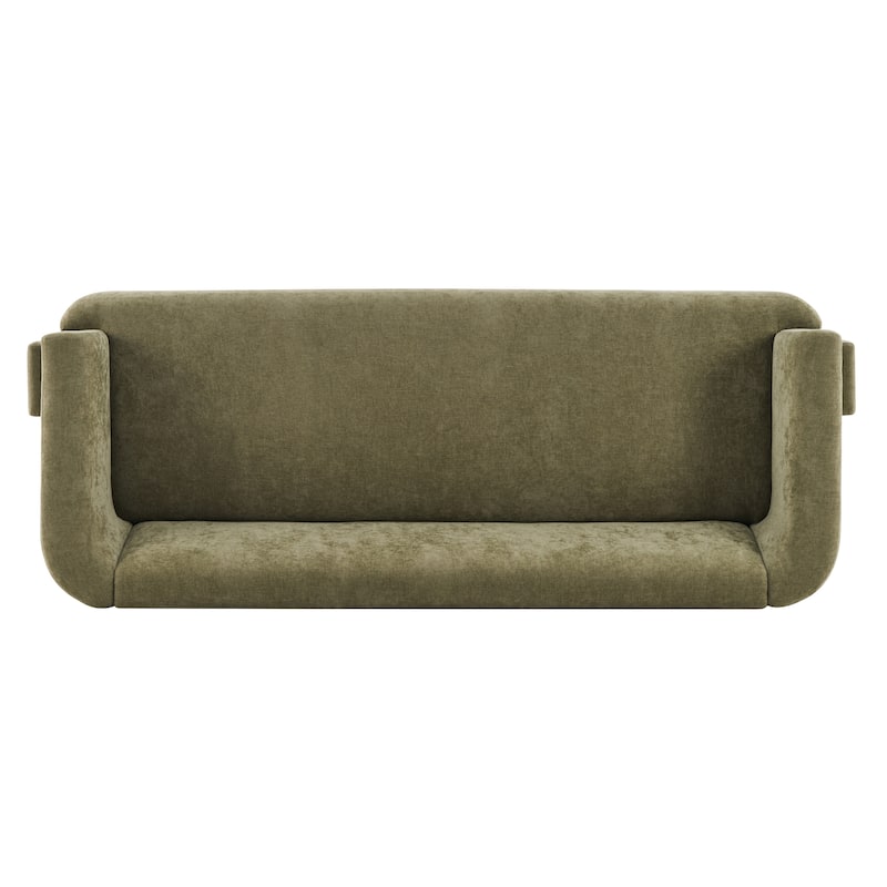 Christopher Knight Home - Modern Upholstered 77.56" 3-Seat Sofa with Geometric Block Arms