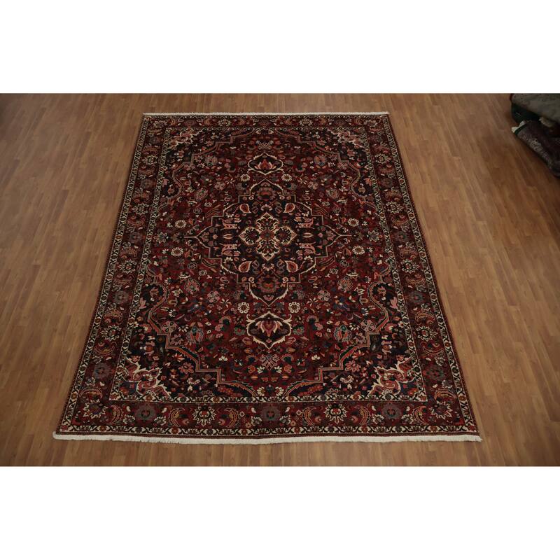 Hand Knotted Oriental 100% Wool Carpet Traditional Geometric Red Bakhtiari Area Rug - 12' 10'' X 9' 9''