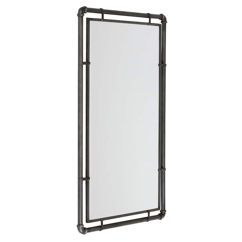 Carbon Loft Berlik Industrial Metal Wall Mirror - Grey
