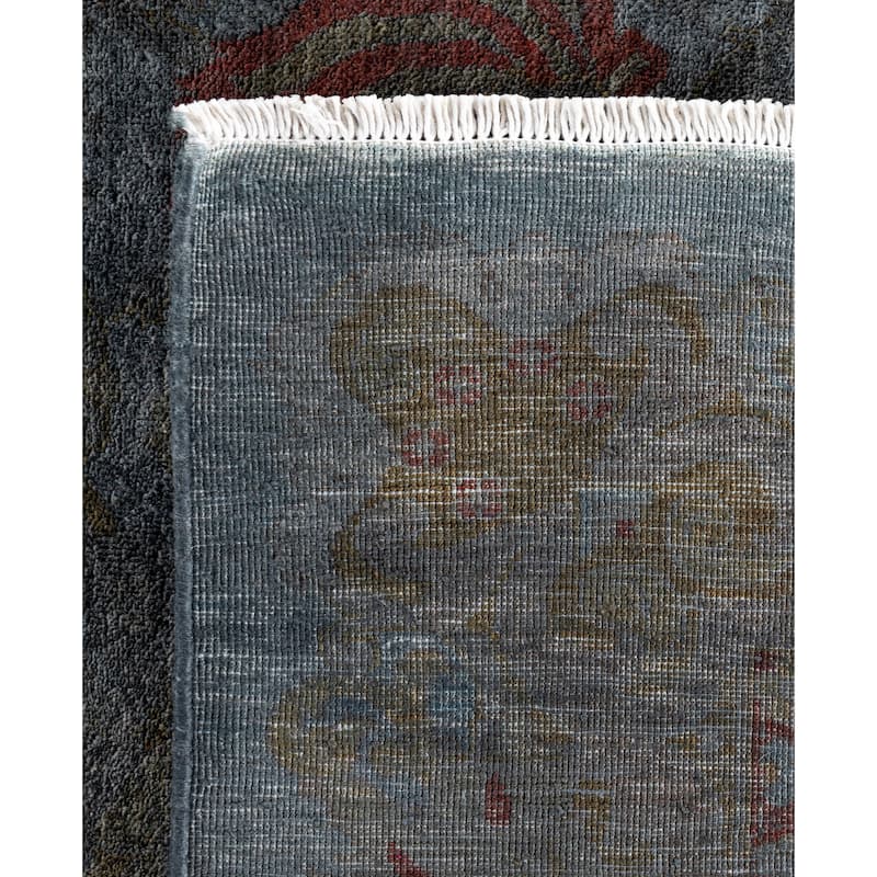 Overdyed One-of-a-Kind Hand-Knotted Area Rug - Gray - 8' 0" x 10' 0"