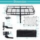 preview thumbnail 7 of 5, Folding Hitch Mount Cargo Carrier Basket With Hitch Stabilizer, 2 Rainproof Ratchet Straps, Cargo Bags - Black