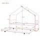 preview thumbnail 5 of 29, Twin Size Metal House Bed with Twin Size Trundle