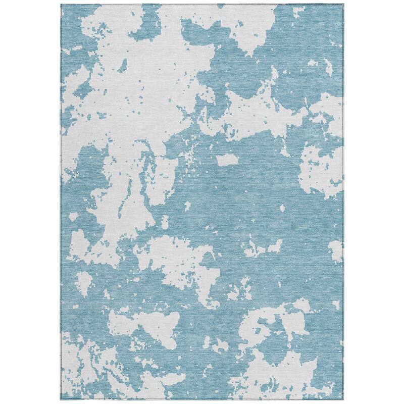 HomeRoots Abstract Transitional Rectangle Outdoor Rug