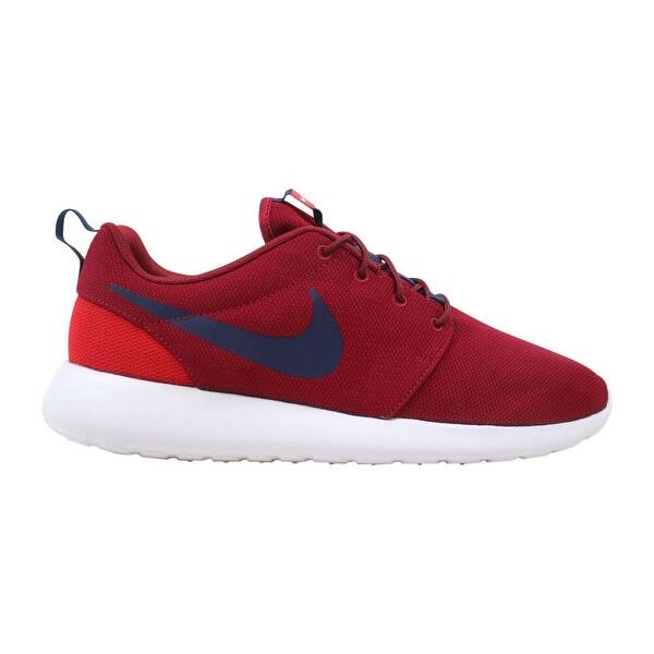 Nike Men S Roshe One Red Crush Midnight Navy 5111 609 Size 10 5 Overstock 8574