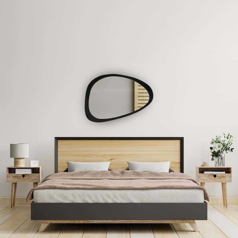 NOVA Natural Wood Frame Asymmetrical Mirror