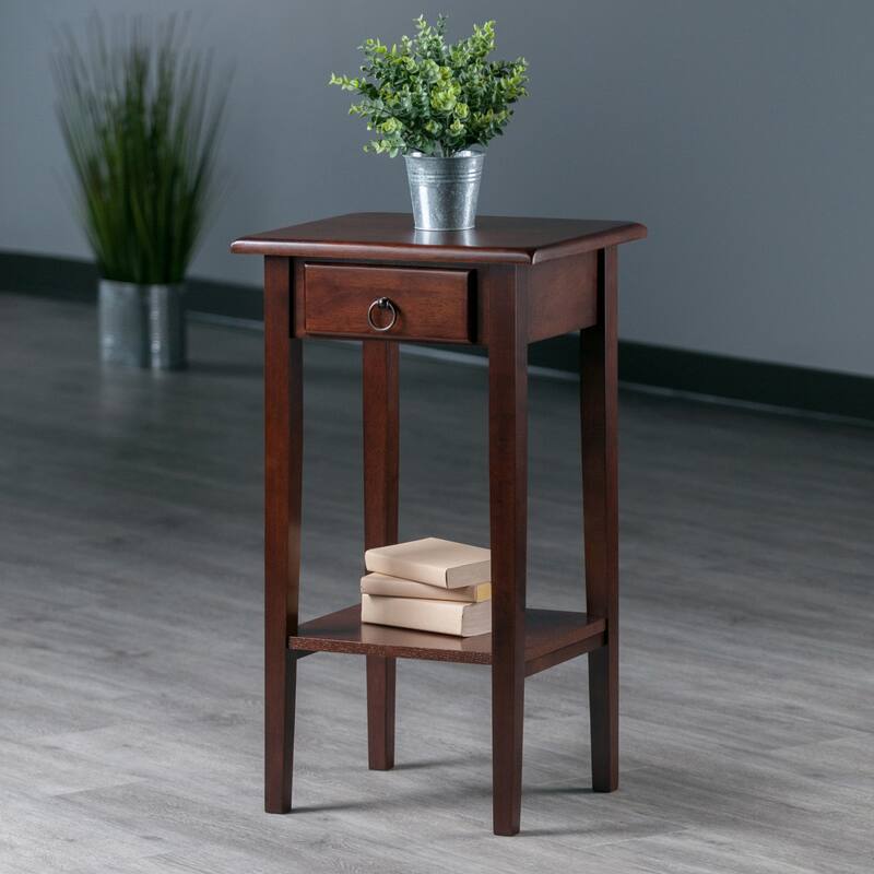 Regalia Accent, Side Table, Walnut - 17"W x 14"D x 29.50"H