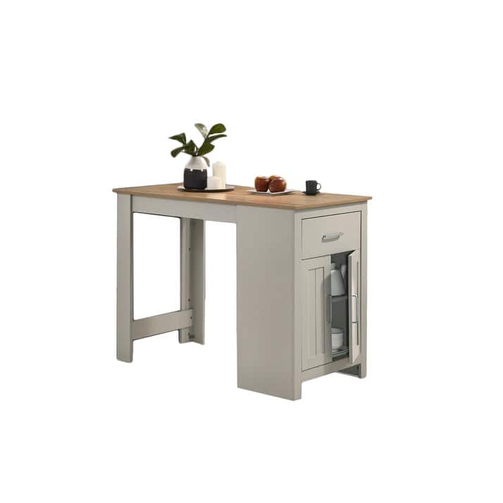 Alonzo Small Space Counter Height Dining Table with Cabinet and Drawer ...