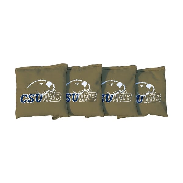 slide 2 of 3, California State Monterey Bay Otters Gold Cornhole Bags All-Weather Resin Filled
