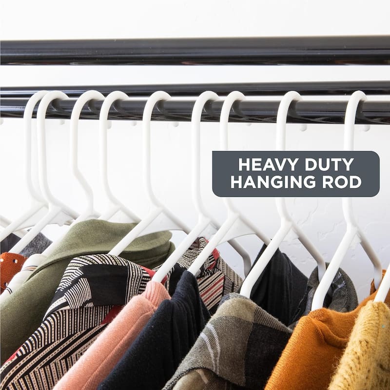 HOLDN’ STORAGE Portable Wardrobe Closet for Hanging Clothes - Large - Heavy Duty Hanging Rod with 50 Lb. Weight Capacity