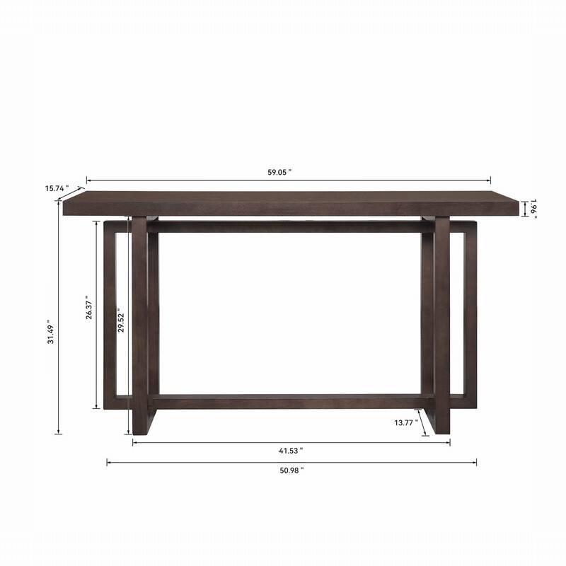 59" Narrow Entryway Console Table for Hallway and Living Room Space Saving