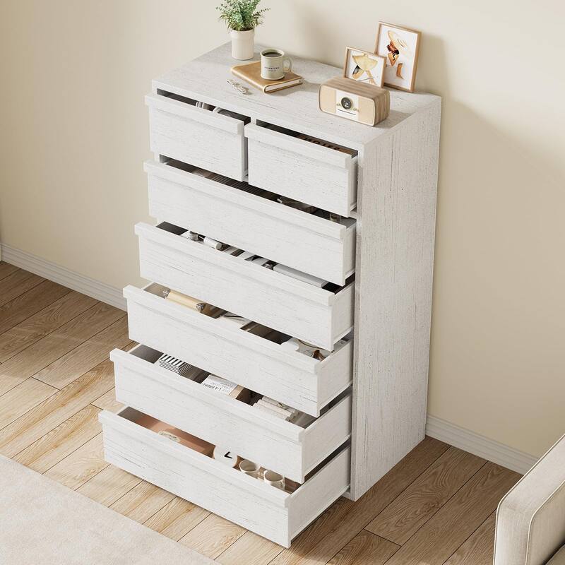 5 Drawer Dresser for Bedroom, Freestanding Wooden Chest Storage