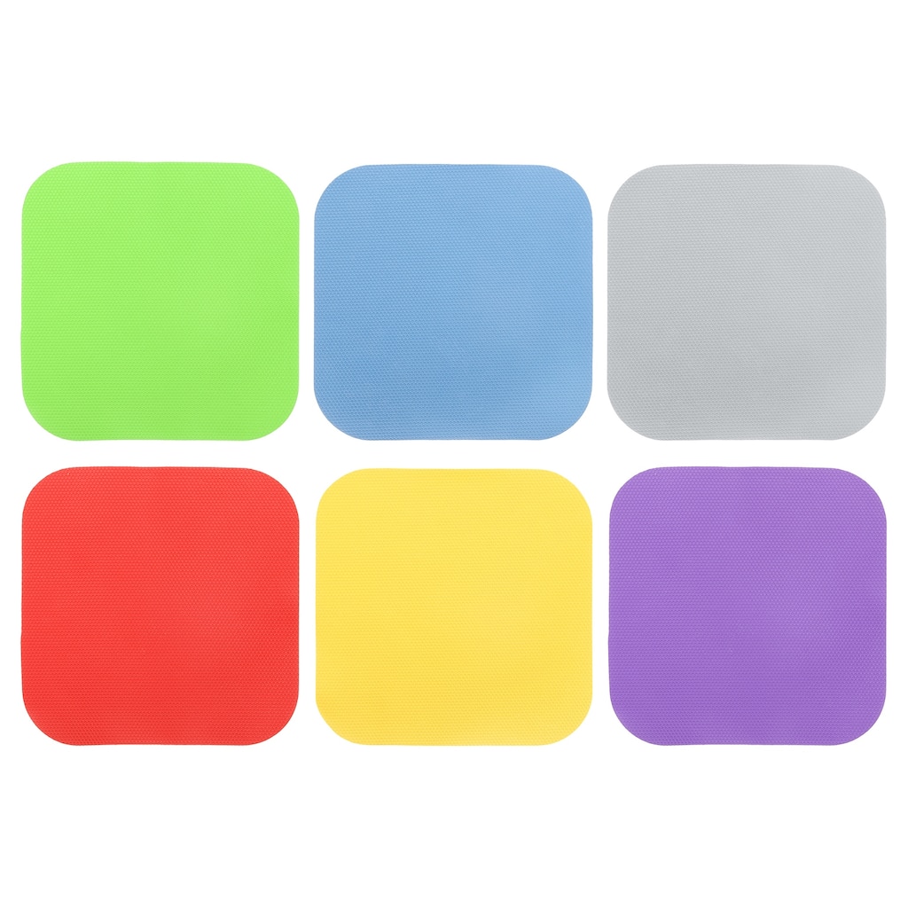 6Pcs Rubber Jar Opener Grippers Pads, Heat-insulated Grippers Pads (Multicolor) - Multicolor