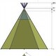 preview thumbnail 3 of 3, 8' Extra Large Teepee Play Tent - indian tribe color mix