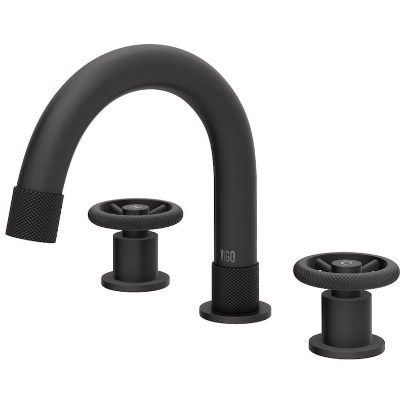 Vigo VG01306 Wythe 1.2 GPM 8" H Double Handle Widespread Bathroom - Matte Black