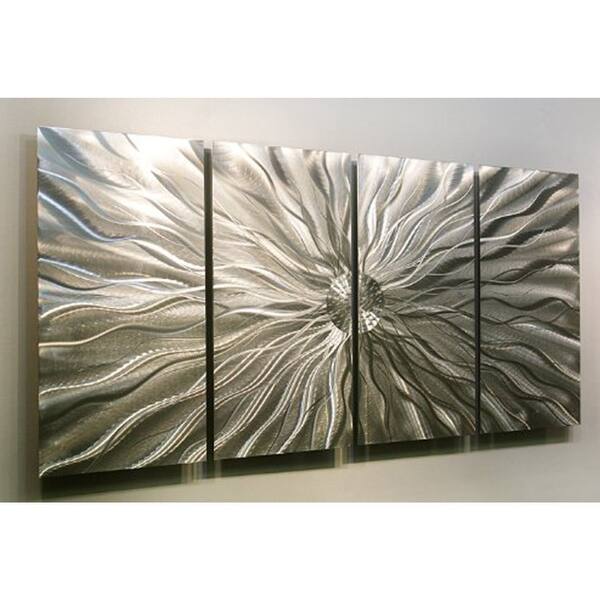 Shop Statements2000 Modern 3d Metal Wall Art Silver Sculpture Panels By Jon Allen Static Overstock 12447225
