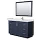 Option Dark Blue, Nickel Trim, White Cultured Marble Top