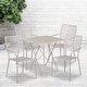 preview thumbnail 1 of 23, 28-inch Square 5-piece Indoor/ Outdoor Folding Table and Chairs Set