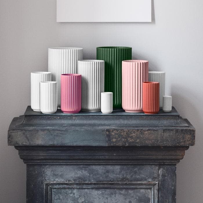 Lyngby Vase Porcelain Red