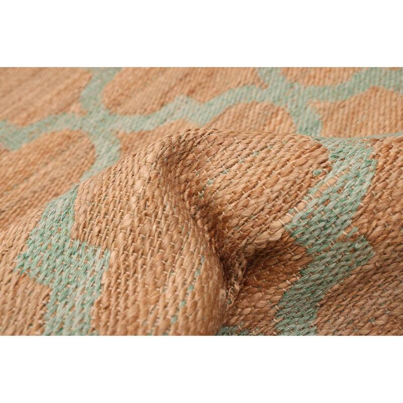 ECARPETGALLERY Flat-Weave Palas Denizli Tan Jute, Rayon Kilim - 5'3 x 7'6