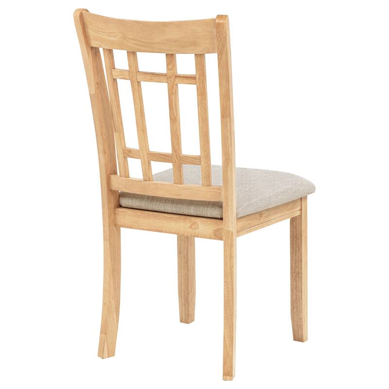 Lavon Wood Dining Side Chair Linen and Light Oak (Set of 2)