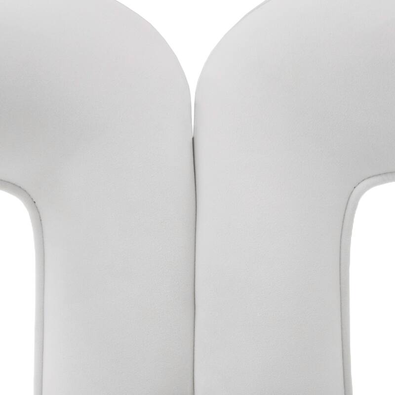 Modrest Ellen Glam White Velvet Dining Chair