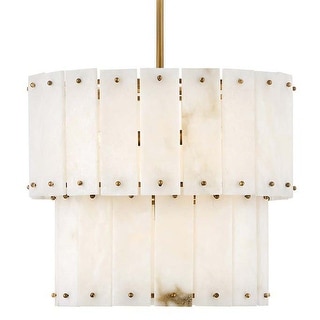 Fredrick Ramond FR47757 Simone 4 Light 18" Wide Pendant with Alabaster