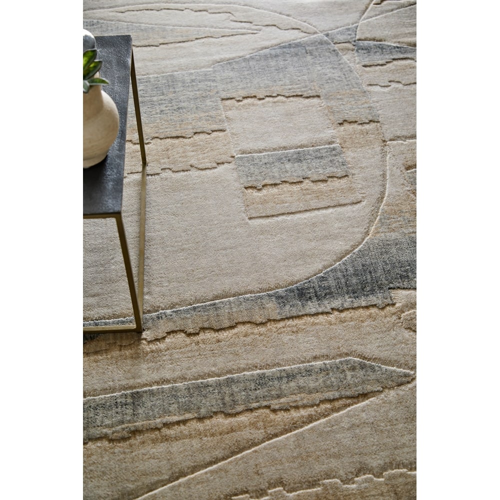 Grand Bazaar Hartman Machine Made Abstract Modern Area Rug