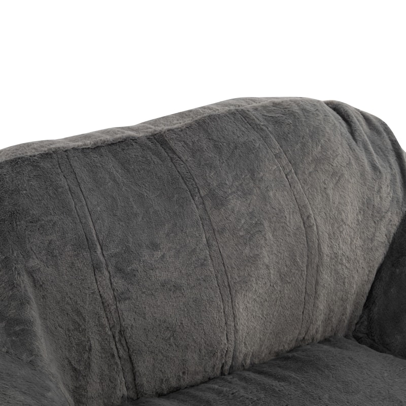 Christopher Knight Home- Emma Faux Fur Foam Bean Bag Chair