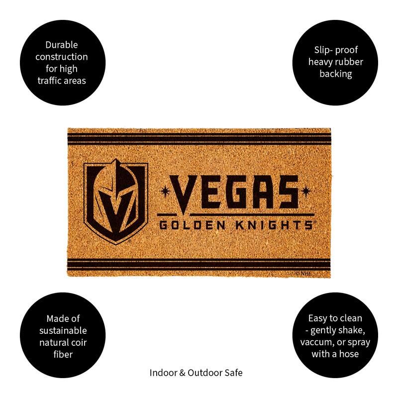 28 in. x 16 in. Vegas Golden Knights, Coir Mat