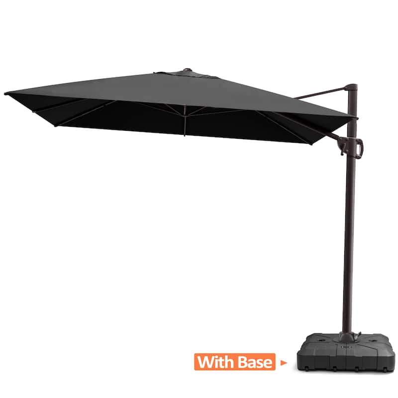Pellebant 9 FT x 11 FT Outdoor Cantilever-Offset Umbrella with Base Stand