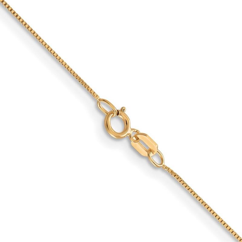 Curata 10k Yellow Gold Solid 0.5mm Baby Box Chain Necklace Options: 16 18 20