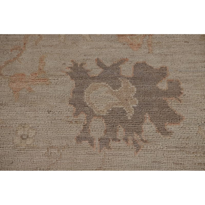 Earth Tone Oushak Vegetable Dye Area Rug Hand-Knotted Wool Carpet - 8'4"x 10'0"