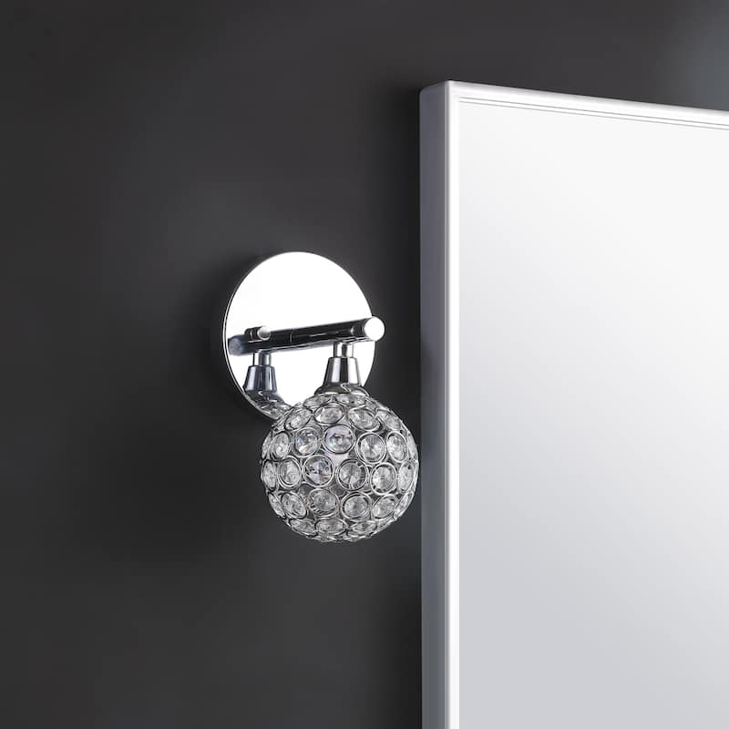 Beverly Iron/Glass Contemporary Glam LED Vanity Light, by JONATHAN Y