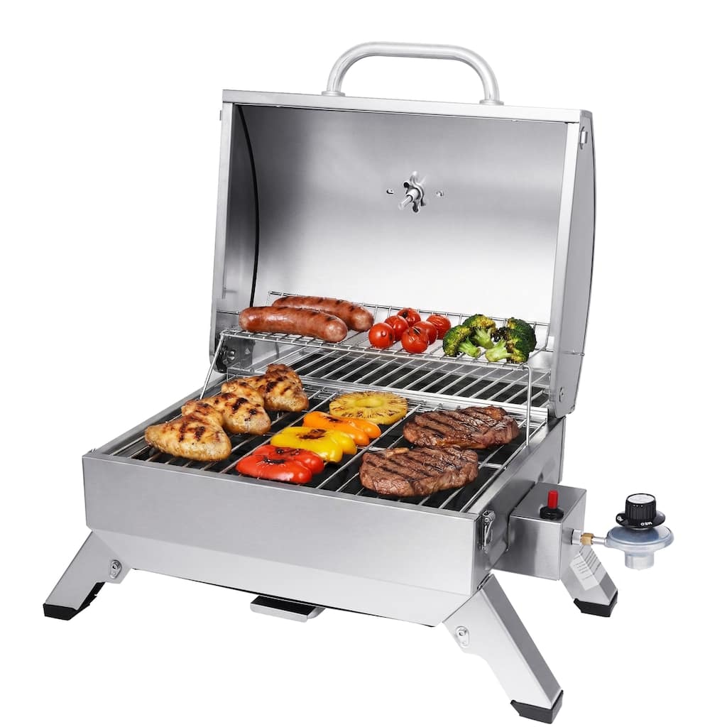 Royal Gourmet Stainless Steel Portable Grill with Folding Legs