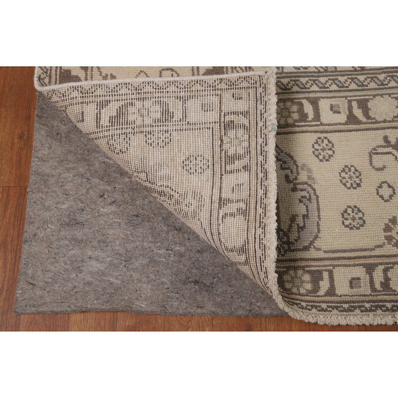 Tabriz Persian Vintage Area Rug Bedroom Hand-Knotted Wool Carpet - 9'6" x 12'11"