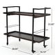 preview thumbnail 6 of 13, Gerard Modern Industrial 2-Tier Wood Bar Cart with Wheels by Christopher Knight Home - 38.00" W x 16.10" D x 33.00" H