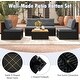 preview thumbnail 3 of 4, 5 Piece Rattan Sofa Set with Seat and Back Cushions for Backyard