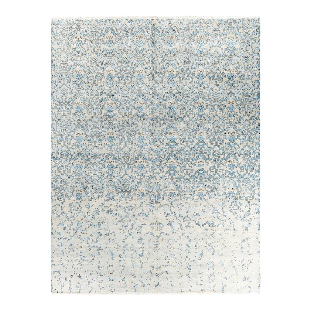 Ikat One-of-a-Kind Hand-Knotted Area Rug, Sand - 9' 0" x 11' 8"