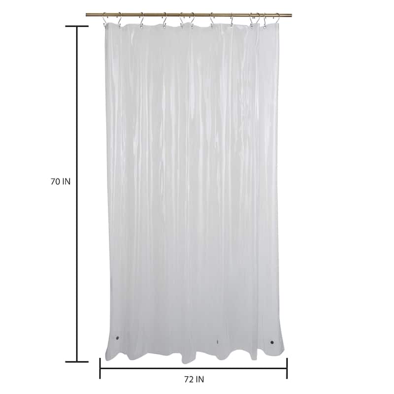 Bath Bliss 2 Pack Sanitized PVC Super Clear Shower Liner