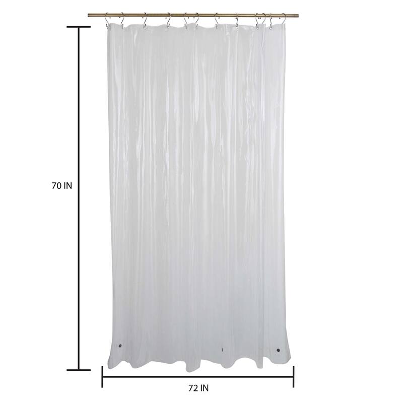 Bath Bliss Sanitized PVC Super Clear Shower Liner