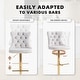 preview thumbnail 36 of 125, Velvet Upholstered Nailheads Tufted Swivel Bar Stools (Set of 6)